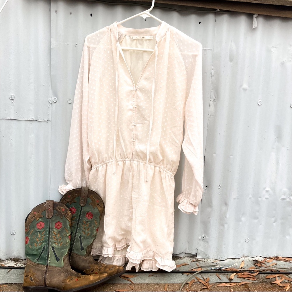 Ellison long-sleeve romper
